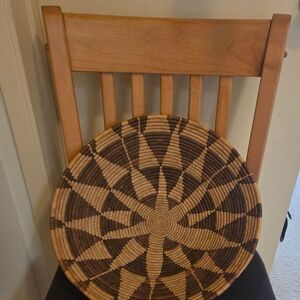 Handwoven Brown and Tan Basket